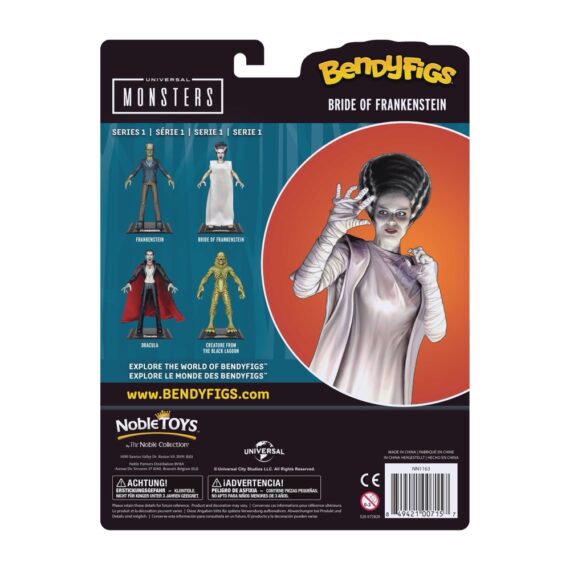 NN1163 Bride of Frankenstein Bendyfig - Packaging Back_resized