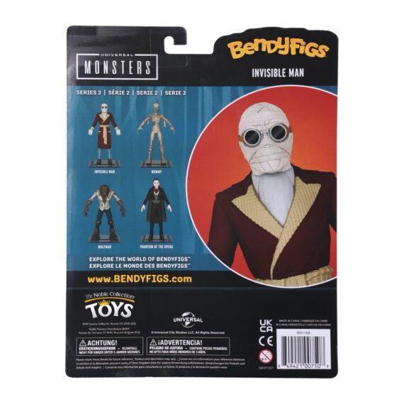 NN1168 Invisible Man Bendyfig - Packaging Back_resized